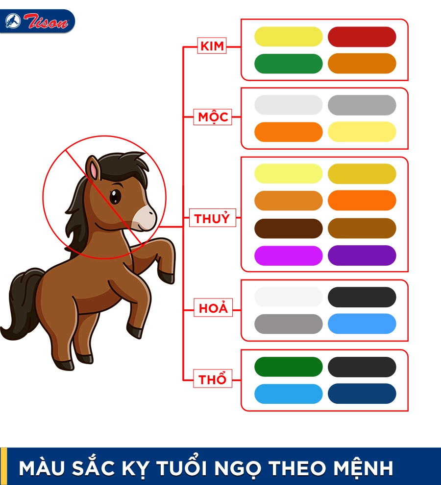 Màu kỵ của người tuổi Ngọ