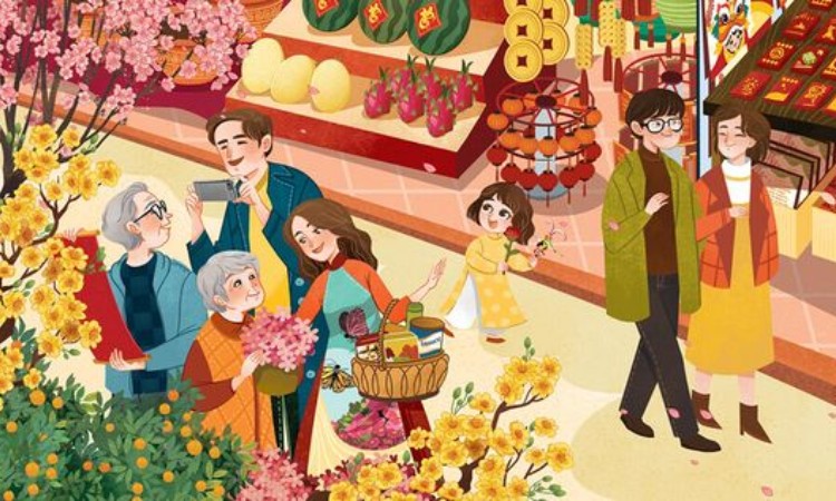 Mua hoa trang trí là một việc nên làm ngày 29 Tết