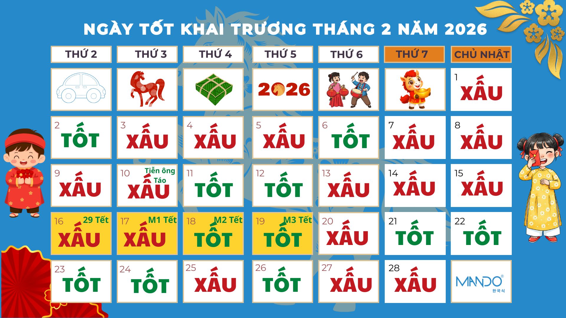 Ngày Tốt Khai Trương Tháng 2 2026 – Tài Lộc, May Mắn Cả Năm