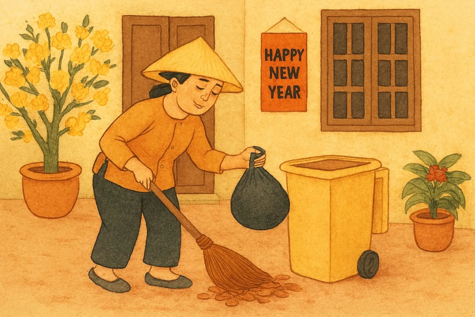 mùng 1 có nên quét nhà