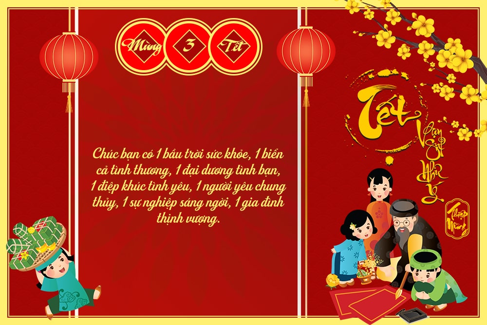 Status câu chúc tết mùng 3 hay