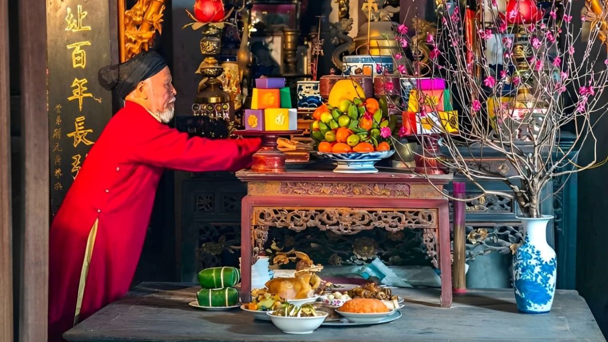 Văn Khấn Gia Tiên Mùng 1 Tết 2026 (Giáp Ngọ) Chuẩn & Đầy Đủ Nhất 1 Bài văn khấn gia tiên mùng 1 tết thành kính