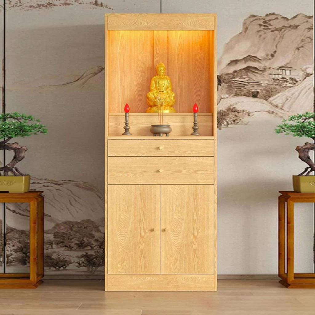 bàn thờ nhà chung cư nhỏ gỗ Gõ Đỏ