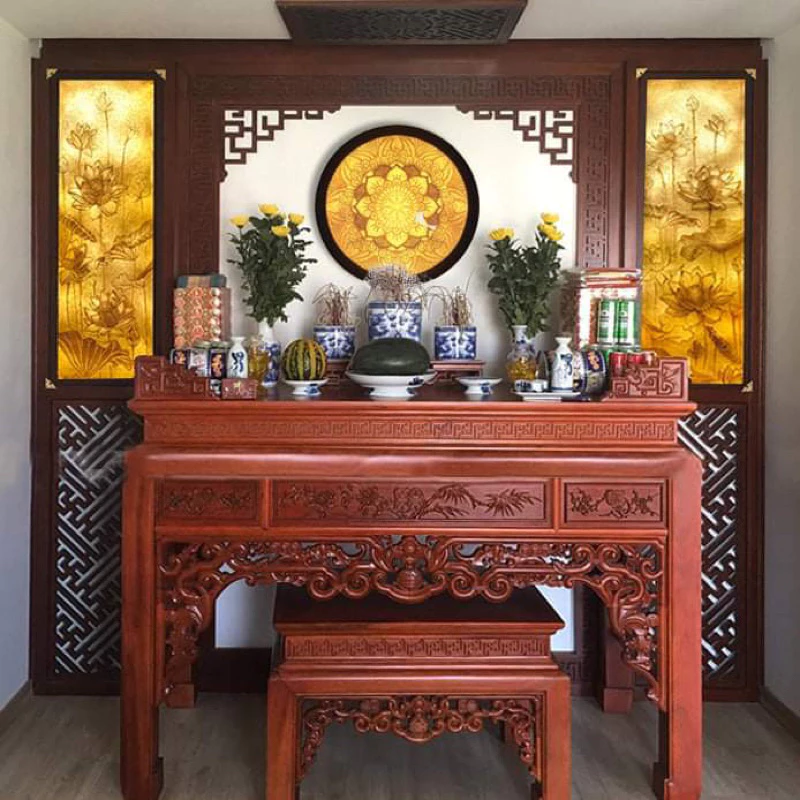 án gian thờ chạm khắc tinh xảo