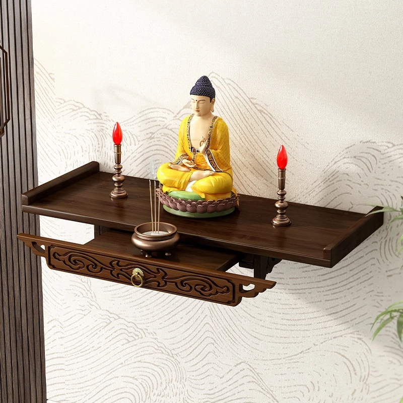 Bàn Thờ Phật Treo Tường Gỗ Tự Nhiên Cao Cấp, Bền Đẹp