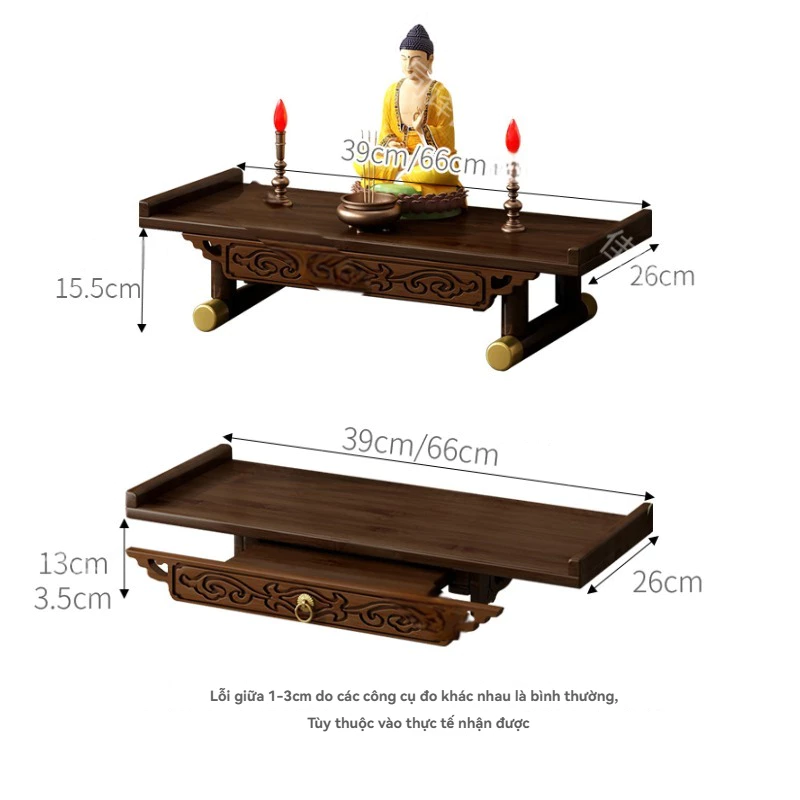 Bàn Thờ Phật Tại Gia Gỗ Tự Nhiên Bền Đẹp, Cao Cấp