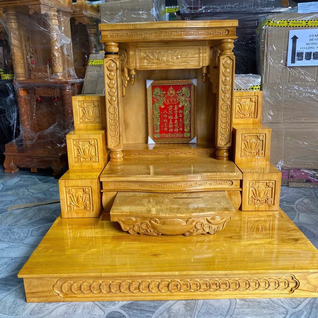 bàn thờ thần tài gỗ tự nhiên
